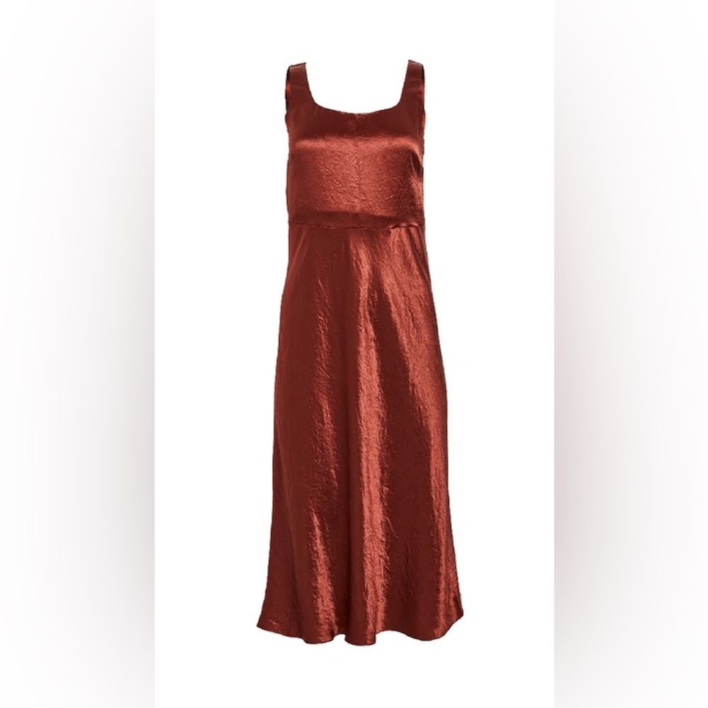 NWT Vince Fitted Satin Slip Dress Sangre